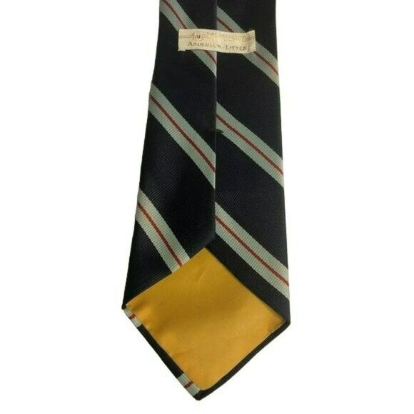 5/$10 Anderson Little Men's Striped Necktie 56" Vintage Blue Red Gray - Picture 3 of 6